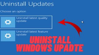 How to Uninstall Windows Update  Roll Back Windows Update [upl. by Jone]