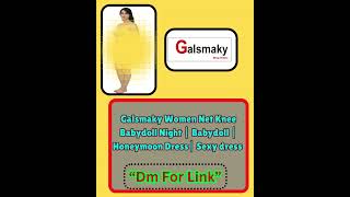 Galsmaky Women Net Knee Babydoll Night  Babydoll  Honeymoon Dress Sexy dress [upl. by Utas]