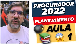 🔴 PLANEJAMENTO 2022 PARA QUEM QUER PASSAR EM CONCURSO DE PROCURADOR  AULA 1  UBIRAJARA 🔴 [upl. by Adnotal]