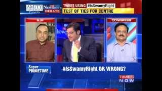 The Newshour Debate Is Subramanian Swamy Right  Part 1 4th Nov 2014 [upl. by Purity651]