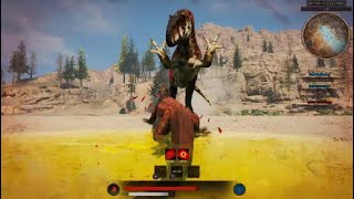 Megalania vs Allosaurus hatchet bleed killer  Path of Titans  Official Servers [upl. by Aloise]