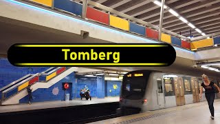 Metro Station Tomberg  Brussels 🇧🇪  Walkthrough 🚶 [upl. by Bigner]