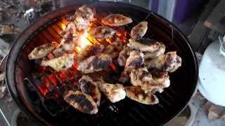 Chicken WingsGrilled on my Weber Jumbo Joe Charcoal Grill [upl. by Lorelie352]