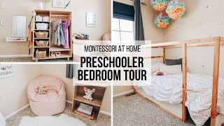 MONTESSORI AT HOME Montessori Preschool Bedroom Tour [upl. by Etta729]