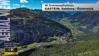 Gastein 4K Luftaufnahmen  Mountain view Gastein Austria  Stock Video Footage [upl. by Mansfield]