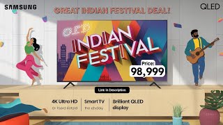 Great Indian Festival Samsung 65Inch QE1D Series 4K Ultra HD QLED Smart TV views [upl. by Nialb]