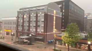 INSANE SIREN AMBIENCE  IOWA CITY IA SEVERE THUNDERSTORM WARNING  WHELEN AND ASC HARMONY AND ECHO [upl. by Ynes]