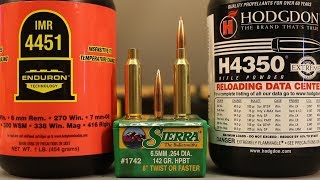 65 Creedmoor  142gr Sierra Match King with H4350 amp IMR4451 [upl. by Ytsur]