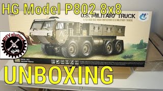 HG Model P802 OshKosh M983 HEMTT 8x8  Unboxing [upl. by Llenaej]