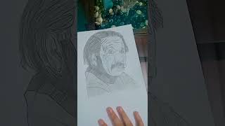 ASMR drawing albert Einstein art trend drawing reels [upl. by Cahan]