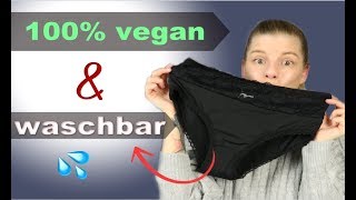 ICH TESTE VEGANE WASCHBARE PERIODENUNTERWÄSCHE  Mein TrageBericht [upl. by Felizio294]