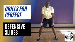 Basketball Defensive Slides with Cones  Basketball Defensive Drills [upl. by Anotal]