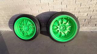 Green Gold Pearlizer Plasti Dip Over Blaze Green Base Spray Paint Can [upl. by Artinahs]