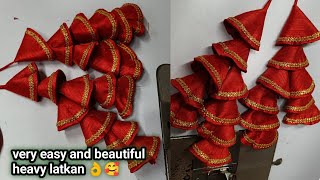 Very beautiful heavy latkan making so easy heavy latkan for lehenga  latkan design [upl. by Ylac]