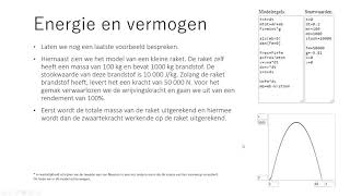 Natuurkunde modelleren 07 energie vermogen en stookwaarde [upl. by Attey]