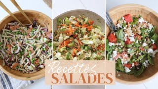 3 SALADES fraîcheur pour lété  RECETTES [upl. by Wira]