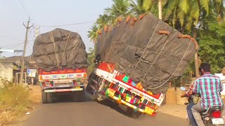 Dangerous Over Speed Truck Crossings On High Way  Truck Videos  Lorry Videos  Trucks Driving [upl. by Navar89]