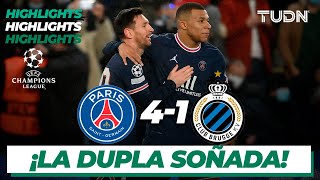 HIGHLIGHTS  PSG 41 Club Brujas  Champions League 2122  J6  TUDN [upl. by Aisat]