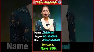 Navy SSR Selected our student  ch Lakshmi  shyaminstitute [upl. by Adnorhs]