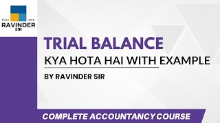 Trial balance kya hota hai with example [upl. by Annahsad]