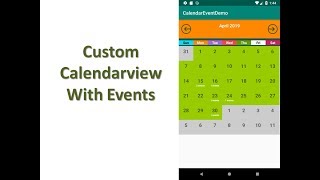 Calendar view with events android [upl. by Hatnamas691]