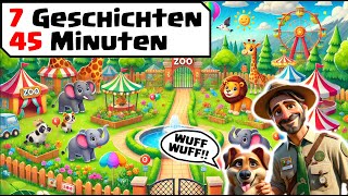 7 Kurzgeschichten für Kinder  Zooabenteuer mit Bello dem Hund  45min Hörbuch [upl. by Almita]