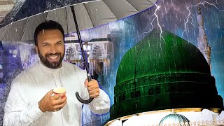 Heavy Rain in Madina 🔴 Masjid Al Nabawi amp Water on Roads Madinah Life [upl. by Jamila332]