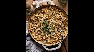 Ground Beef Stroganoff 🍽️ recipe fallrecipe dinnerideas [upl. by Ayel458]