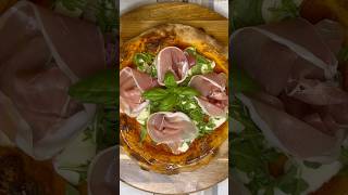 Pizza with arugula and Parma ham 🥬🍖 pizza asmr asmrfood arugula mozzarella italianfood [upl. by Oecam]