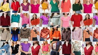 BLUSAS ELEGANTES FINAS Y SOFISTICADAS DE MODA 2023 para LUCIR en FIESTAS y OCACIONES ESPECIALES 2023 [upl. by Asilehc]