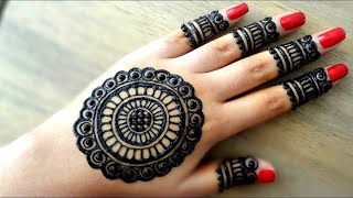 Mehndi Pattern With Leaves Mehndi Design  Step by Step Tutorial [upl. by Aniretak]