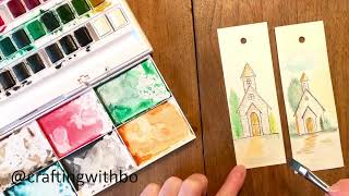 Watercolor Bookmarks watercolorpainting bookmarks watercolor watercolorreview craftingwithbo [upl. by Mirabella]