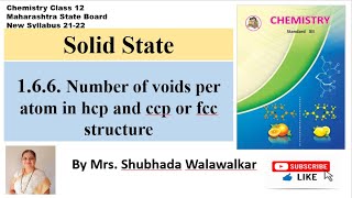 Solid StateNumber of Voids in CCP Or FCC HCP Structure Chemistry Class12By Shubhada Walawalkar [upl. by Halas]