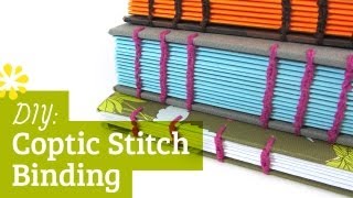 DIY Coptic Stitch Bookbinding Tutorial  Sea Lemon [upl. by Azriel]