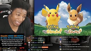 Etika Reacts To Pokémon Lets Go Pikachu and Eevee Reveal Trailers [upl. by Launam]