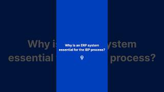 Why is an ERP system essential for the IBP process [upl. by Ahsertal454]