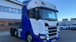 SCANIA R450 HIGHLINE HIGH ROOF 6X2 TRACTOR UNIT 2019  KM19 UKJ [upl. by Judith412]