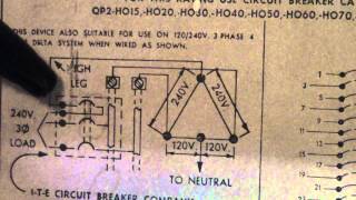 HIGH LEG DELTA Breaker in a single phase box circa 1971 [upl. by Brasca]