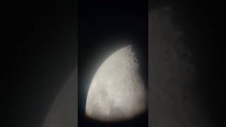 October 10th  820pm  Half moon looks like mountains and light a spot in the dark areamoon [upl. by Nnednarb]