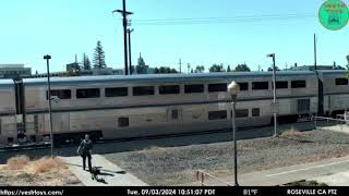 The OnTime California Zephyr Train 6 Arriving amp Departing At Roseville California On 09032024 [upl. by Cowley]