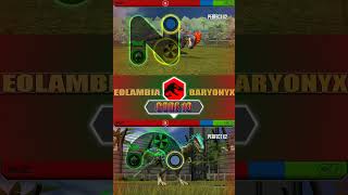 EOLAMBIA VS BARYONYX  JURASSIC WORLD THE GAME [upl. by Onilecram]