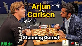 A stunning game  Magnus Carlsen vs Arjun Erigaisi  World Blitz 2023 [upl. by Mcfarland]