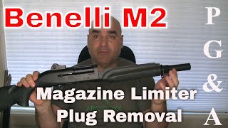 Benellli M2 Magazine Limiter Plug removal [upl. by Amiarom250]