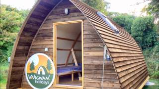 Wigwams on Tehidy Holiday Park in Cornwall [upl. by Aneetsirhc]