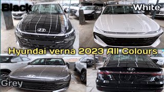 Hyundai Verna 2023  Verna 2023 New Model All Colours  2023 Verna Facelift All Colours Black Grey [upl. by Notluf642]