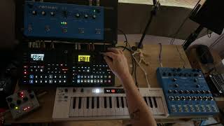 30 minute ambient drone Soma Lyra 8 Cosmos Elektron Digitone amp Syntakt amp Source Audio Ventris [upl. by Pastelki]