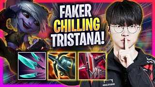 FAKER CHILLING WITH TRISTANA  T1 Faker Plays Tristana MID vs Yasuo  Season 2024 [upl. by Romilly]