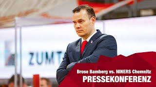 Pressekonferenz Brose Bamberg vs NINERS Chemnitz 9386 [upl. by Otsirc]