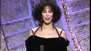 Cher Wins Best Actress Motion Picture Musical or Comedy  Golden Globes 1988 [upl. by Ocana]