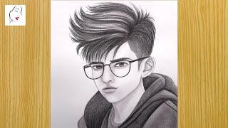 How to draw a Boy With Glasses  A Cute Boy Face Drawing  Drawing Pictures  The Crazy Sketcher [upl. by Inotna]